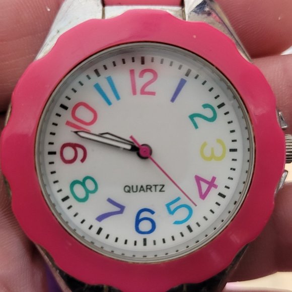 Geneva Watch Lot of 7 Pink Silicone Bands Untested No Batteries For Parts Asst - Picture 16 of 16